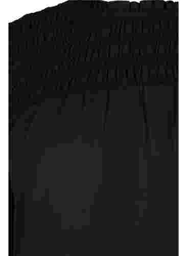 Blouse met lange mouwen en smokwerk, Black, Packshot image number 3