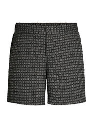 Lichte bouclé shorts met zakken, Zwart