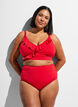 Bikinitop met ruches en uitneembare pads, Rood, Model image number 1