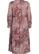 Midi-jurk met paisleyprint en elastische taille, Paars, Packshot image number 1