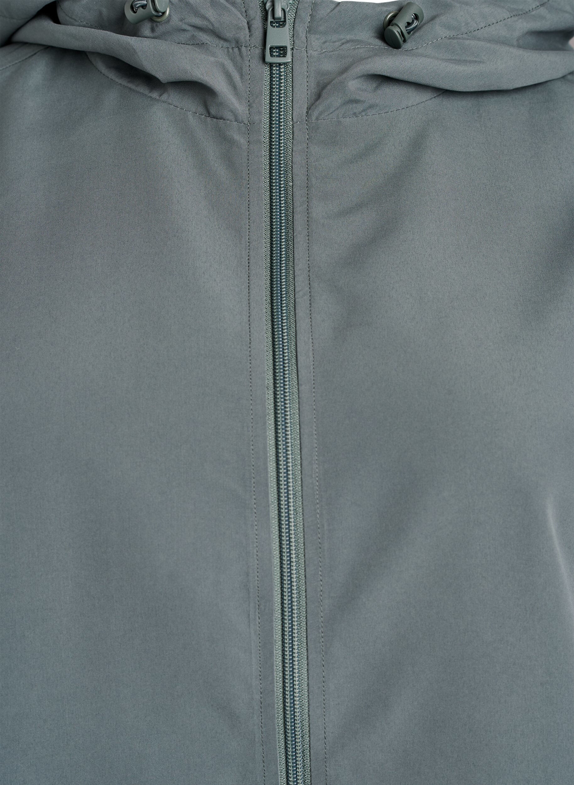 ZizziLichtgewicht jas met een capuchon en ritssluiting, Groen, Packshot image number 2