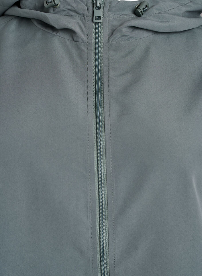 Lichtgewicht jas met een capuchon en ritssluiting, Groen, Packshot image number 2