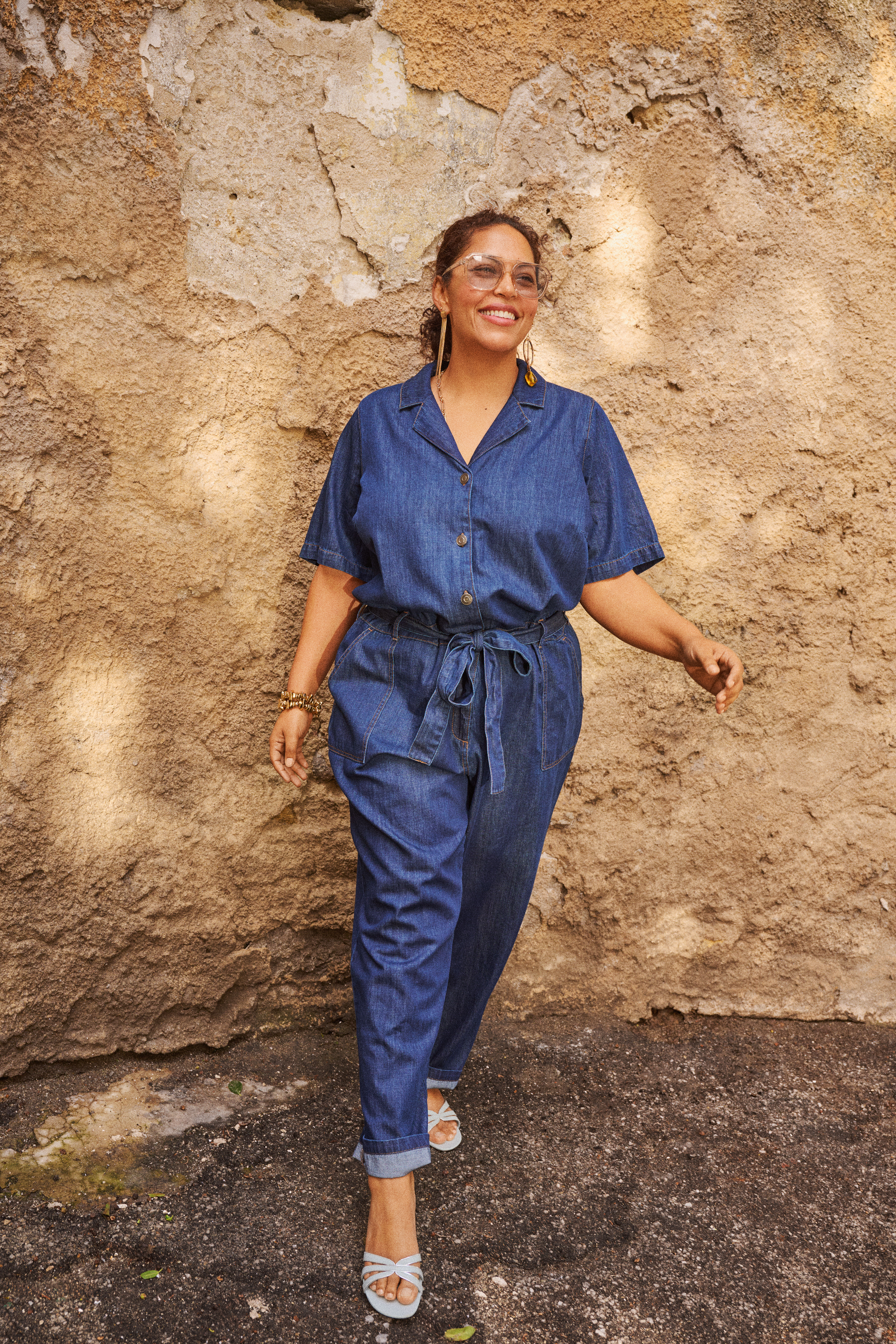Denim jumpsuit, , Model