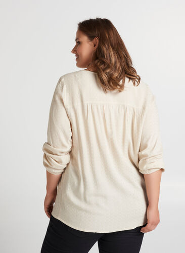 Blouse , Warm Off-white (as SS), Model image number 0