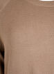 Gebreide blouse met knoopjes aan de zijkant, Beige, Packshot image number 2