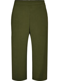 High-waist culottes met een elastische achterkant, Groen