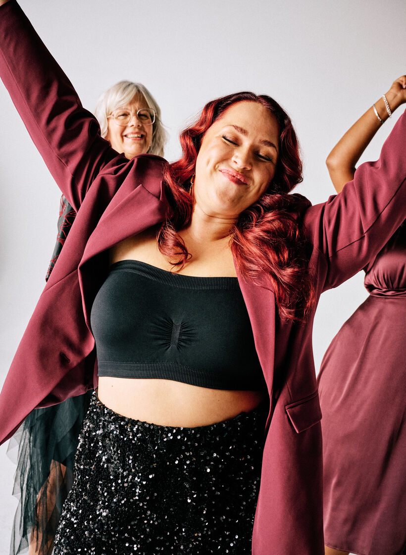 Klassieke blazer met knoopsluiting, Rood, Image