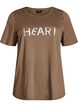 T-shirt met print, Bruin, Packshot image number 0