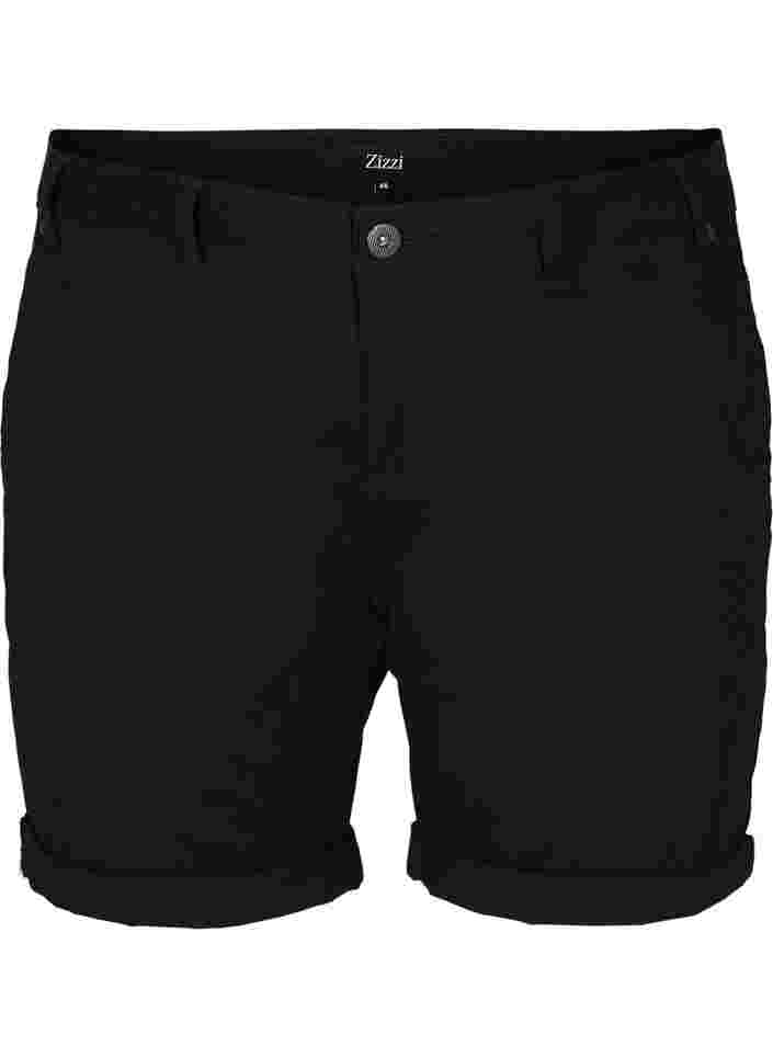 Regular fit shorts met zakken, Black