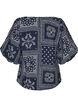 Viscose blouse met paisleymotief en ballonnenmouwen, Blauw, Packshot image number 1