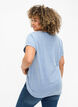 Gem&ecirc;leerd T-shirt met korte mouwen, Blauw, Model image number 2