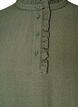 Viscose tuniek met ruches en knopen, Groen, Packshot image number 2