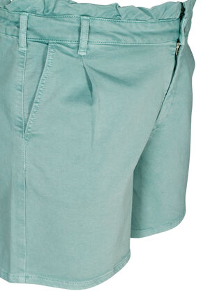 Katoenen shorts met ruche taille, Chinois Green, Packshot image number 2
