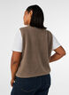 Teddy gilet met knopen en zakken, Bruin, Model image number 2