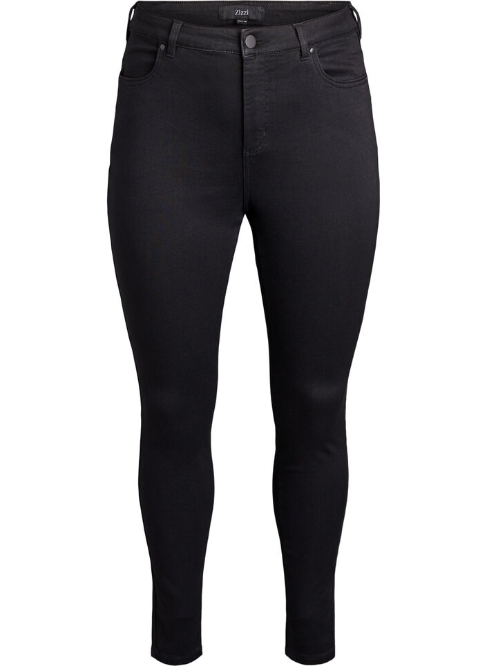 Super slim Amy jeans met hoge taille, Zwart, Packshot image number 0