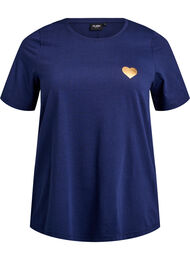 T-shirt met print, Blauw