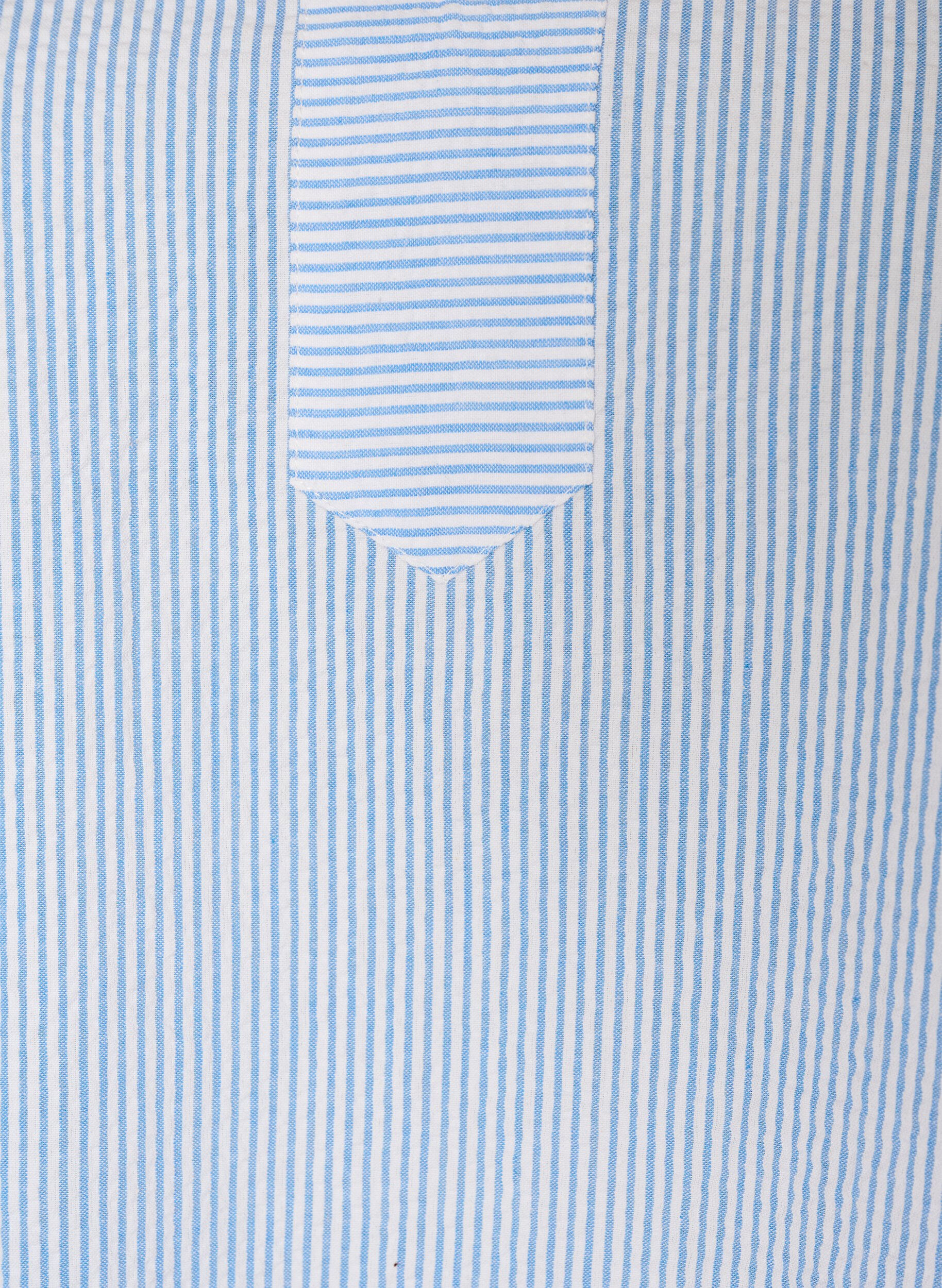 ZizziGestreepte katoenen jurk met ruches en een A-lijn pasvorm, Blauw, Packshot image number 2