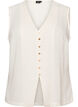 Mouwloos vest met V-hals en knopen, Vanille, Packshot image number 0