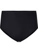 Effen bikinibroekje met hoge taille, Zwart, Packshot image number 0
