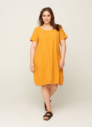 Comfortabele jurk, Spruce Yellow, Model image number 2