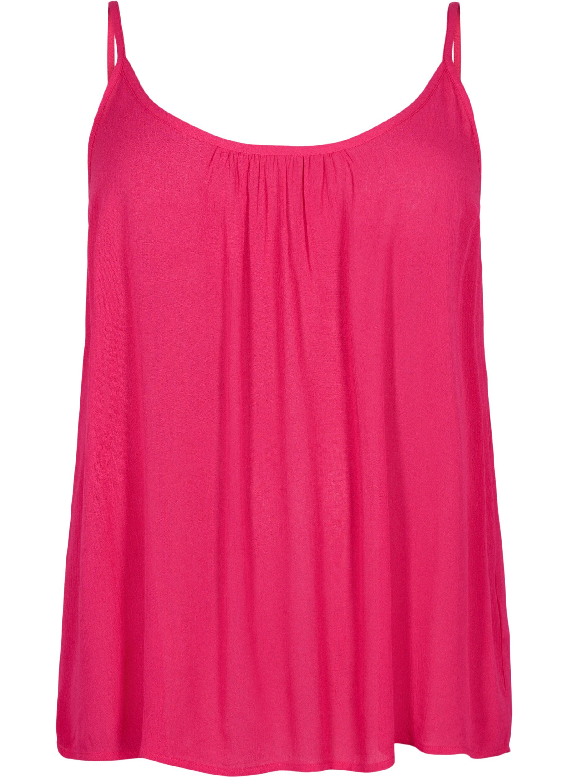 Zizzi Strap top in viscose, Roze, Packshot image number 0