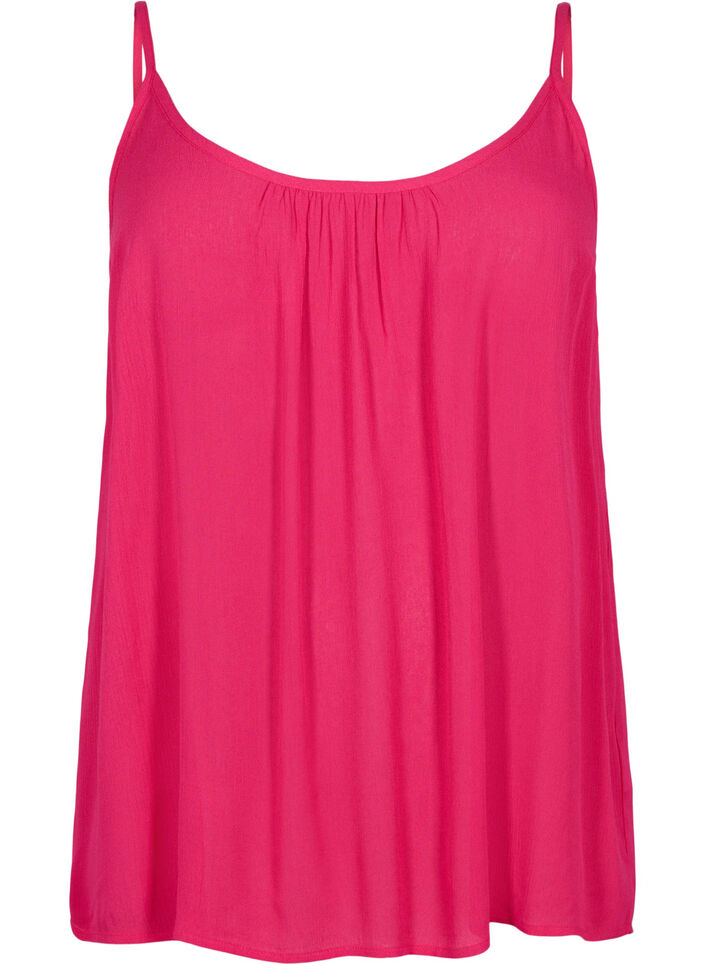 Strap top in viscose, Roze, Packshot image number 0