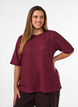 Blouse met structuur en glitter, Rood, Model image number 0