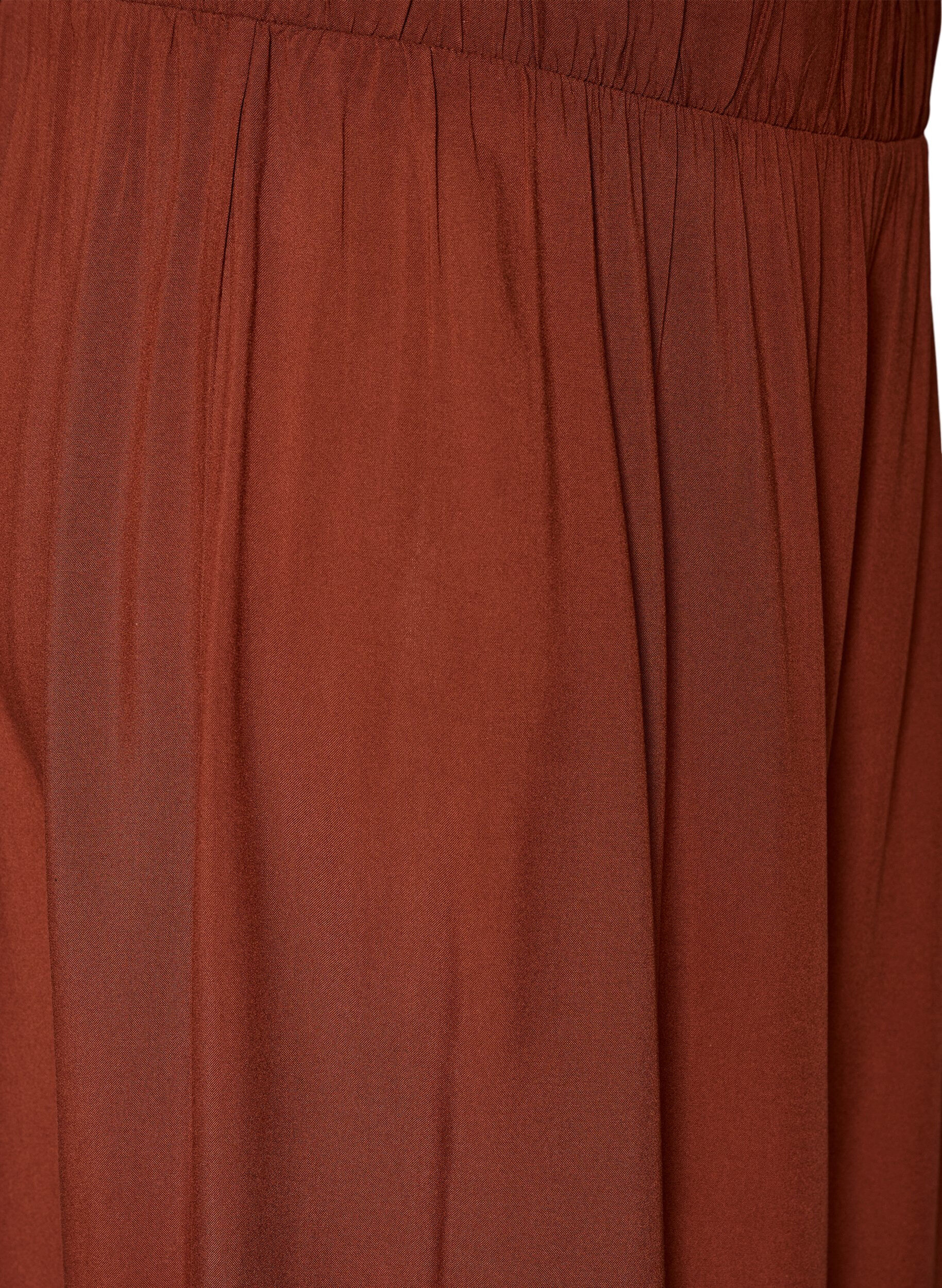 ZizziCulotte in viscose met een high waist en wijde pijpen, Rood, Packshot image number 2
