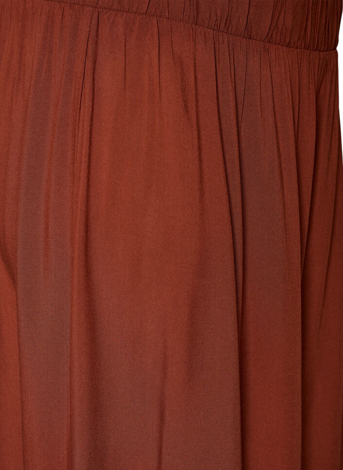 Culotte in viscose met een high waist en wijde pijpen, Rood, Packshot image number 2