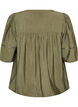 Viscose blouse met plooien en balloneffect, Groen, Packshot image number 1
