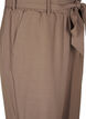 High-waist broek met ruches en een strikriem, Walnut Melange, Packshot image number 2
