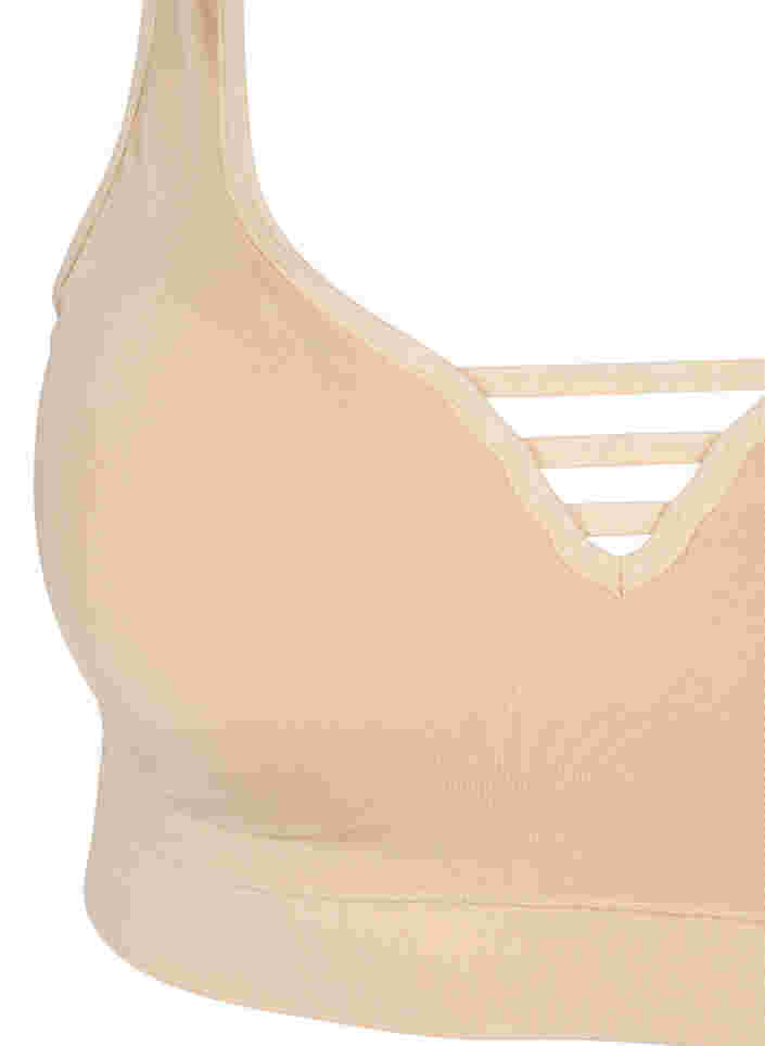 Licht voorgevormde bh met stringdetails, Nude, Packshot image number 2