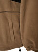 Fleece-anorak met capuchon en contrasterend paneel, Bruin, Packshot image number 3