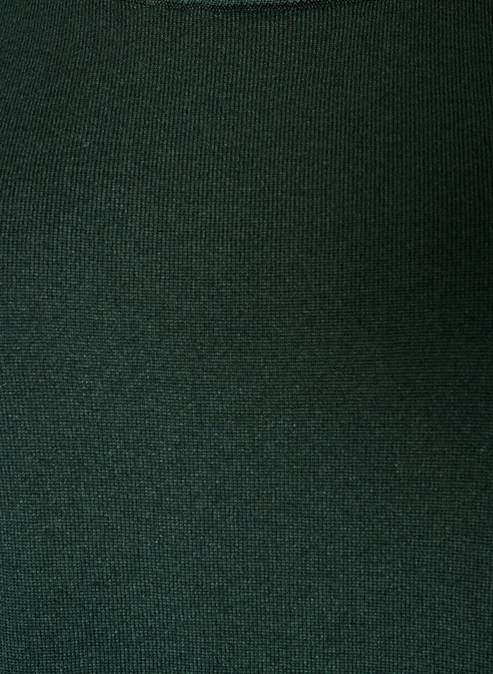 Fijngebreide blouse met korte mouwen, Groen, Packshot image number 2