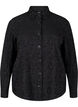 Viscose shirtjas met ton-sur-ton patroon, Black, Packshot image number 0