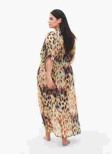 Strand kimono met opdruk, Abstract Leopard, Model image number 1