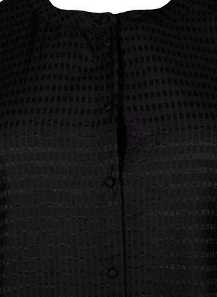 Lyocell overhemdblouse met textuur, Black, Packshot image number 2