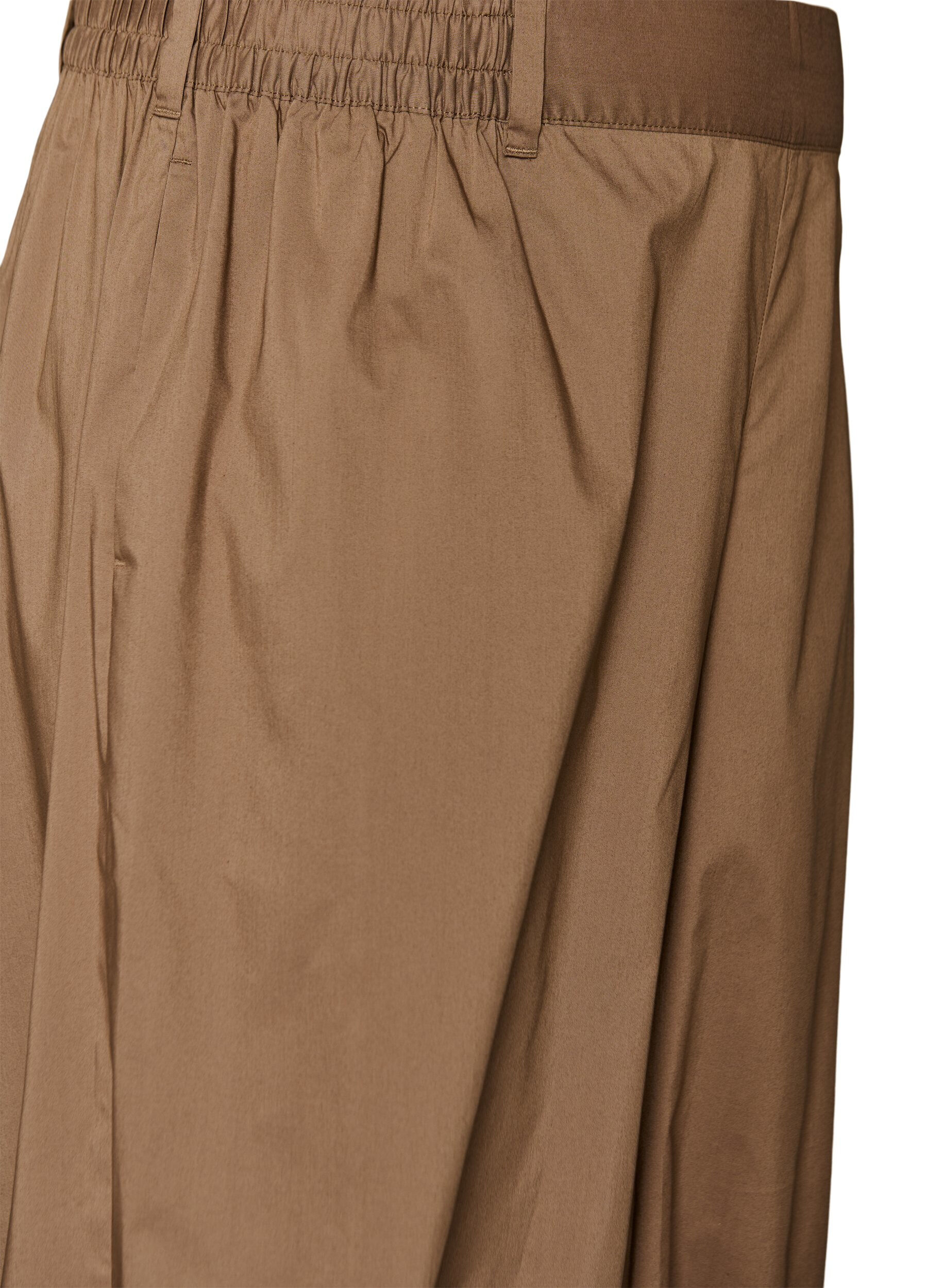 Zizzi High waist balloonbroek met elastische tailleband, Bruin, Packshot image number 2