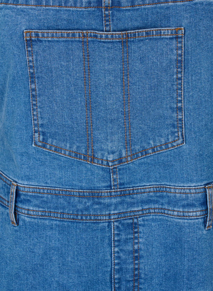 Denim overalls korte broek, Blauw, Packshot image number 2