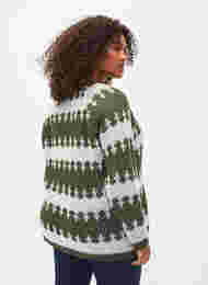 Gebreide blouse met motief, Forest Night Comb, Model
