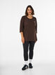 Sporttop met 3/4 mouwen, Bruin, Model image number 1