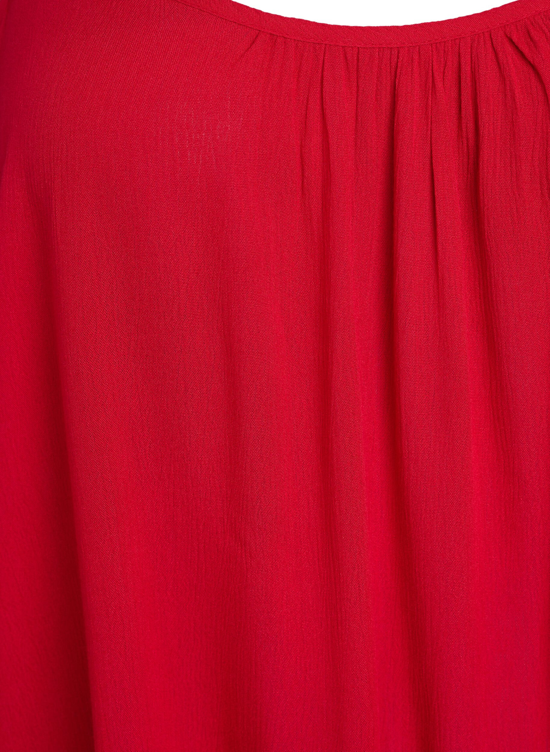 Zizzi Strap top in viscose, Rood, Packshot image number 2