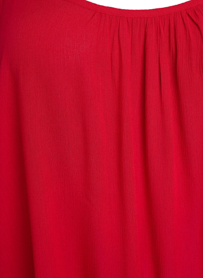 Strap top in viscose, Rood, Packshot image number 2