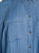 Midi overhemdjurk in zachte lyocell denim., Blauw, Packshot image number 2