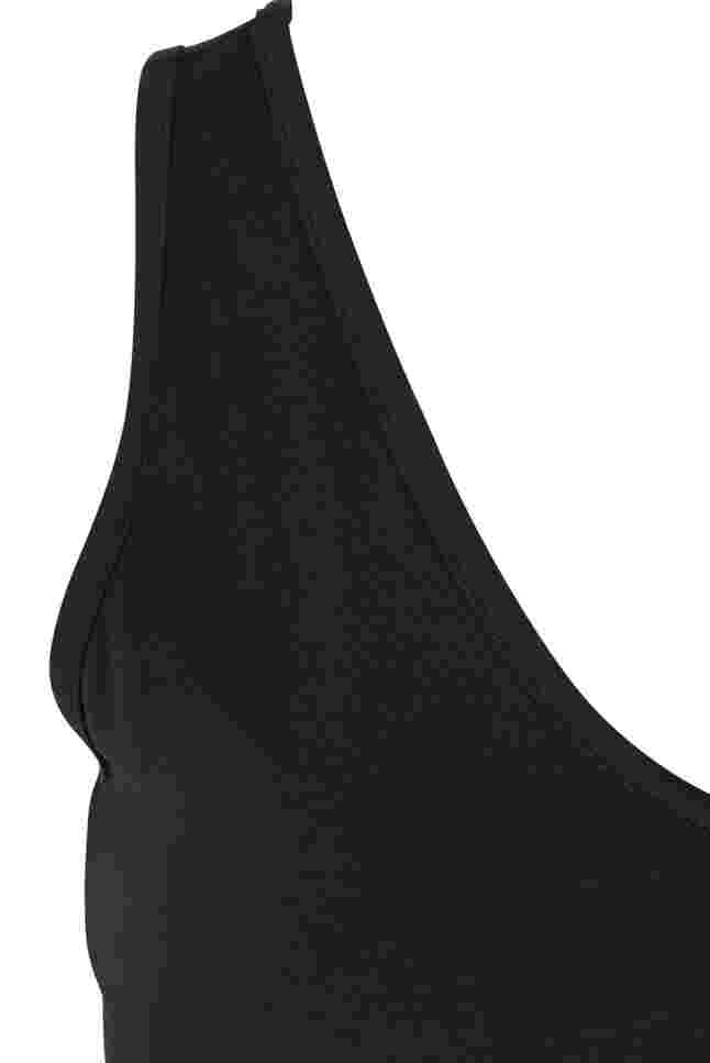 Lange katoenen top met kanten rand, Black, Packshot image number 3