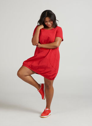 Comfortabele jurk, Lipstick Red, Model image number 0