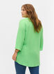 Viscose top met 3.4 mouwen en v-hals, Summer Green, Model image number 1