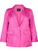Dubbelgestikte jacquardblazer van viscose, Rose Violet, Packshot image number 0
