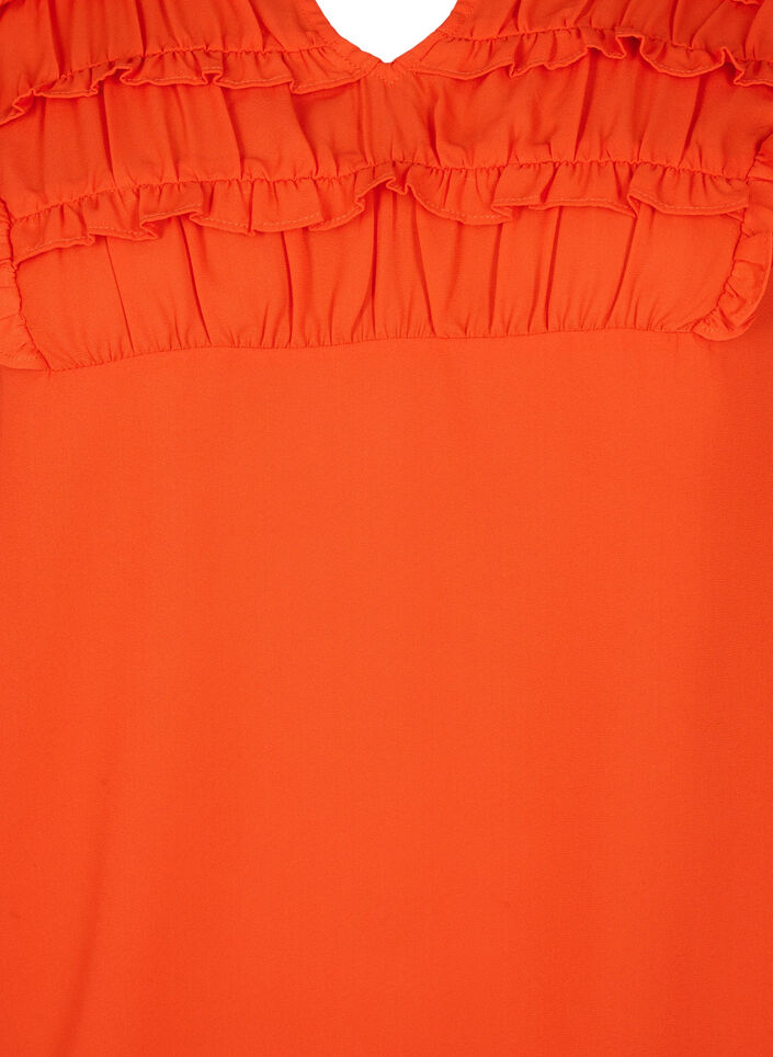 Blouse met franjes en lange mouw, Orange.com, Packshot image number 2