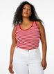 Gestreepte tanktop met een ribstructuur, Snow W. U.R.Stripe, Model image number 0